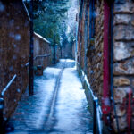 rue de l'eglise sous la neige